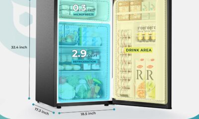 EUHOMY 3.2 Cu.Ft Mini Fridge with Freezer product image