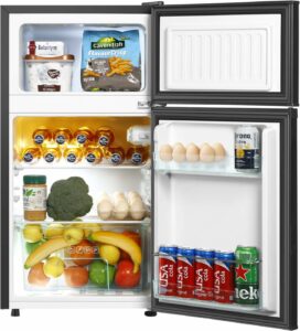 HAILANG 3.2 Cu.Ft Mini Fridge with Freezer (2-Door)