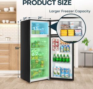 Upstreman BD75 7.7 Cu.Ft. Refrigerator with Freezer