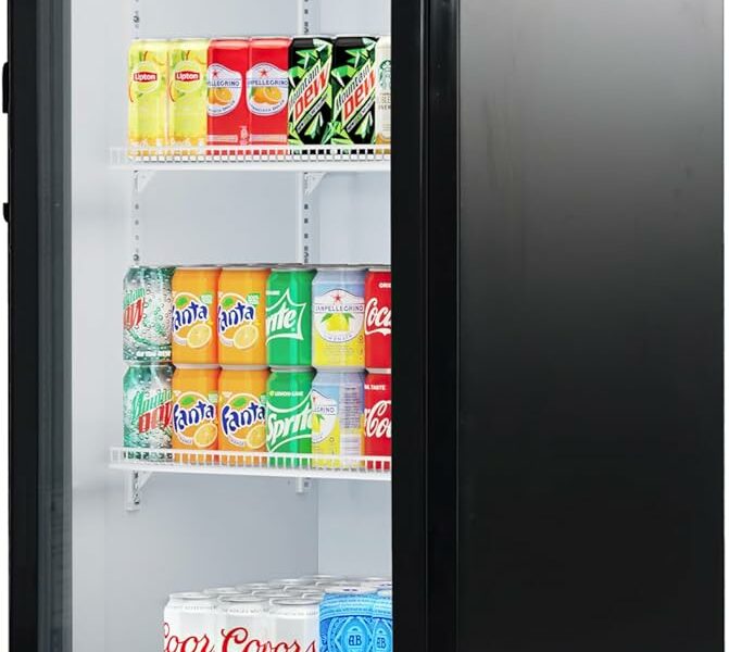 KoolMore KM-MDR-1GD-8C 8 cu. ft. Commercial Display Refrigerator product image