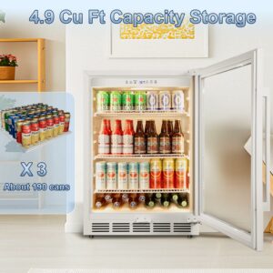 Velivi 24-Inch 4.9 Cu. Ft. Beverage Refrigerator