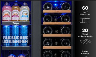 Yeego 24-Inch Dual Zone Wine Fridge (60 Cans + 20 Bottles) product image