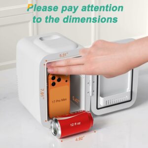 CROWNFUL 4-Liter Portable Mini Fridge Cooler and Warmer product image