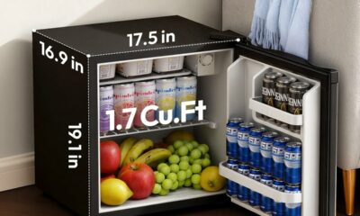 EUHOMY 1.7 Cu.Ft Mini Fridge with Adjustable Thermostat product image