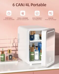 CUTIEWORLD 4L Mini Fridge with Mirror (Cooler & Warmer) product image