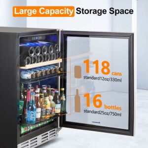 Kalamera 118-Can 16-Bottle Beverage and Wine Cooler