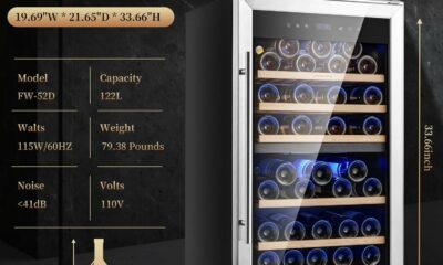 FOVOMI 52-Bottle Dual Zone Wine Cooler product image
