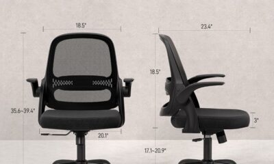 LukkDys Ergonomic Mesh Office Chair with Flip-Up Arms, Adjustable Height, BIFMA Certified product image
