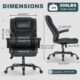 AnyGod Executive Ergonomic Office Chair with Flip-up Armrests and Lumbar Support product image