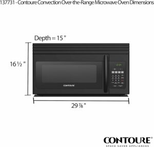 CONTOURE RV-450BK-OTR 1.6 Cu.Ft 1000W Convection Microwave Oven