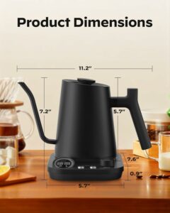 Silonn Gooseneck Kettle with Precise Temperature Control 0.9L