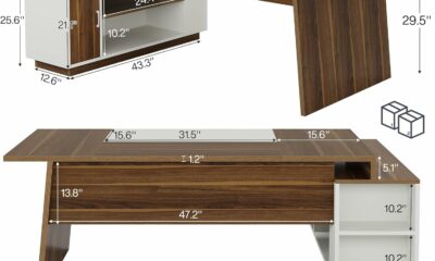 Tribesigns L-Shaped Executive Desk 70.5-Inch with Storage product image