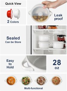 LE TAUCI 28 oz Ceramic Soup Crocks with Lids (Set of 4) product image