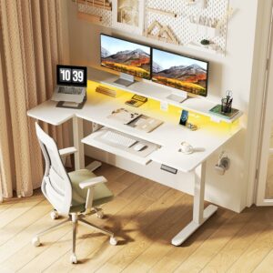 OffiGo U-Shaped Electric Standing Desk with Keyboard Tray, 55-Inch product image