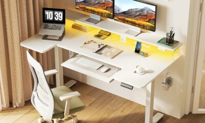 OffiGo U-Shaped Electric Standing Desk with Keyboard Tray, 55-Inch product image
