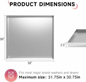 DPZM 32x30-Inch Stainless Steel Washing Machine Drain Pan (No Hole) product image