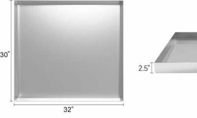 DPZM 32x30-Inch Stainless Steel Washing Machine Drain Pan (No Hole) product image