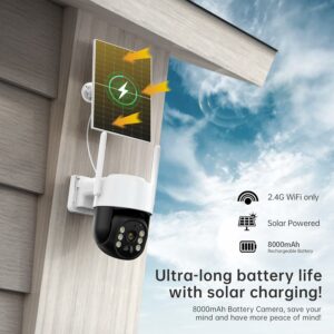 EYEEDGE Solar Security Camera 2.4GHz Wi-Fi Outdoor (2-Pack)