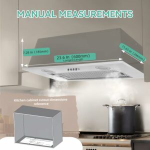 KENDRAJA 400CFM Range Hood Insert 23.6-Inch (Ducted/Ductless)