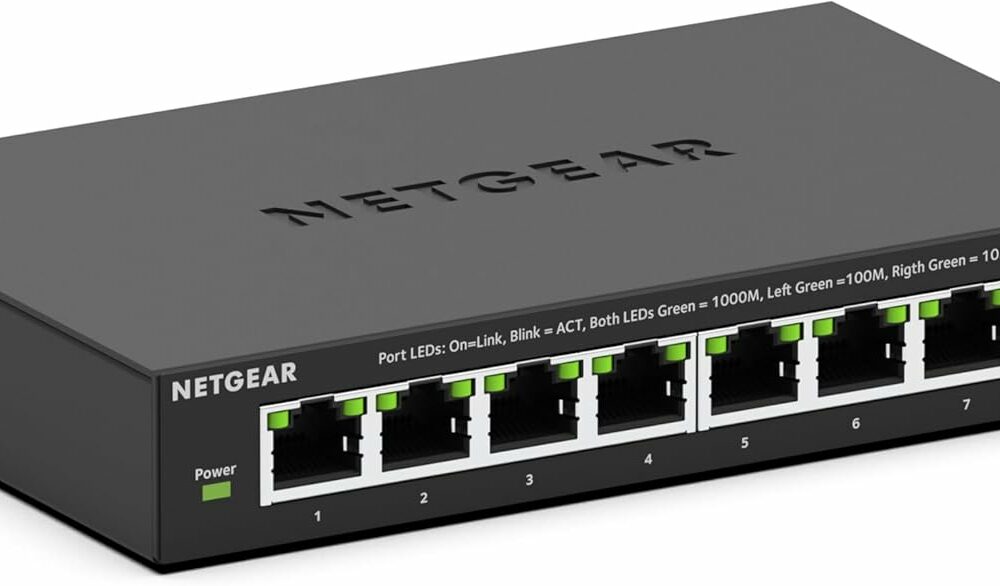 NETGEAR GS308E 8-Port Gigabit Ethernet Switch product image