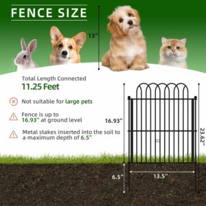 Doakhirmit 24-Inch No-Dig Garden Fence (10-Pack)