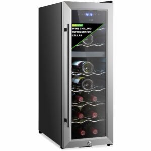 NutriChef 18-Bottle Dual-Zone Wine Cooler
