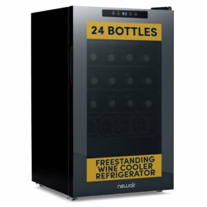 NewAir 24-Bottle Wine Cooler with Glass Door