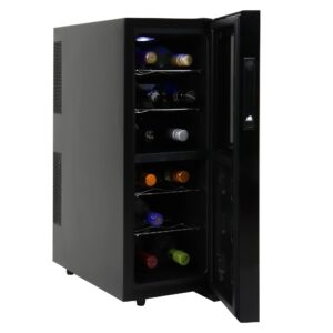 Koolatron 12-Bottle Wine Cooler 1.2 Cu Ft Dual-Zone