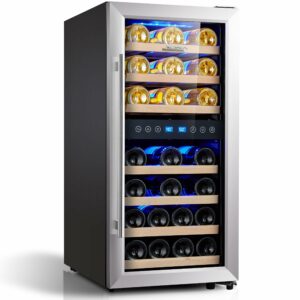 Phiestina 33-Bottle Dual-Zone Wine Cooler (Freestanding)