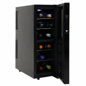Koolatron 12-Bottle Wine Cooler 1.2 Cu Ft Dual-Zone
