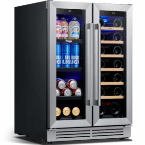 Yeego 24-Inch Dual Zone Wine and Beverage Refrigerator