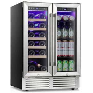 Antarctic Star 24-Inch Dual Zone Wine Cooler (18 Bottles, 66 Cans)