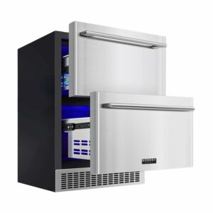 BODEGA 24-Inch 180-Can Beverage Refrigerator (2-Drawer)