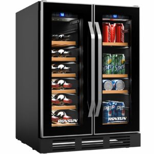 ROVSUN 34-Bottle Dual Zone Wine Fridge