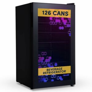 NewAir 126-Can Beverage Refrigerator with LED Lighting