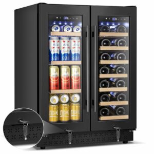 Velieta 24-Inch Dual Zone Wine and Beverage Refrigerator 4.6 Cu.Ft.