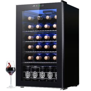 Silonn 24-Bottle Wine Cooler 2.7cu.ft Digital Temperature Control
