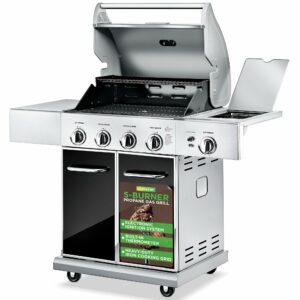 NutriChef NCGRIL2 5-Burner 52,000 BTU Propane Grill