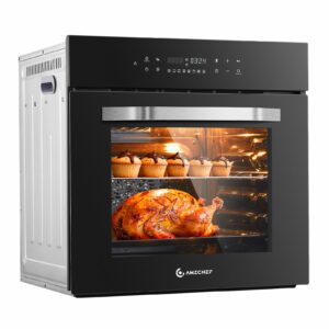 AMZCHEF 24-Inch 2.72 Cu.Ft. 2800W Convection Wall Oven