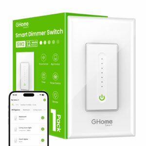 GHome Smart Dimmer Switch (Single Pole, Neutral Wire Required)