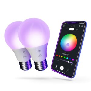 Globe Electric 34207 Smart LED Bulb 2-Pack (RGB, Tunable White, Wi-Fi)