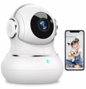 litokam 2K Pan/Tilt Security Camera with Motion Detection & Night Vision