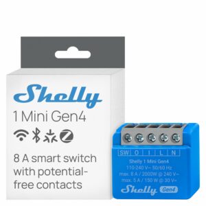 Shelly 1 Mini Gen4 8A Smart Relay Switch (Wi-Fi, Zigbee, Matter)