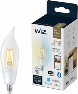 WiZ Connected BA11 40W Smart Filament Bulb (E12 Candle)