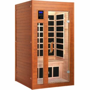X-Vcak 1-2 Person Infrared Sauna 36x36x73-Inch with Red Light Therapy