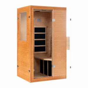 Real Relax 1-Person Hemlock Infrared Sauna 950W Low EMF