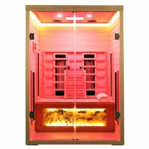 KUNSANA 2-Person Infrared Sauna with Red Light Therapy