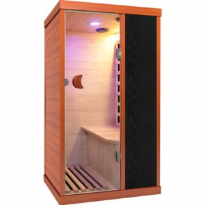 OUTEXER 1-Person Far Infrared Sauna 800W Low EMF (28.7x35.2x61.4-Inch)