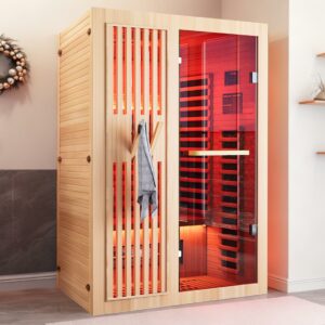 MEISSALIVVE 1-2 Person Infrared Sauna with 10-Minute Warm-Up
