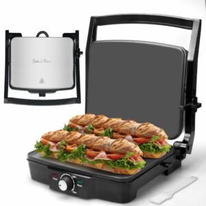 Baker's Friend Panini Press Electric Griddle with Browning Control
